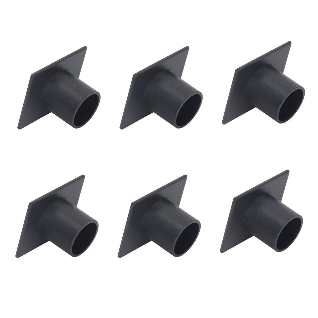 6 stk Konisk lysestake Svart Frostet Metall Stabil Base Dekorativ Lysestake for Fest Bryllup Bar