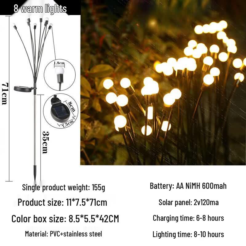 Lishi Solar Wind-Powered Firefly Garden Lights