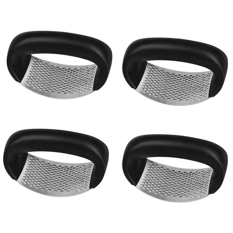 1-6Pcs Stainless Steel Washable Garlic Press, Thickened Garlic Clip, Household Garlic Puree Grinder, Garlic Mortar, Kitchen Tool