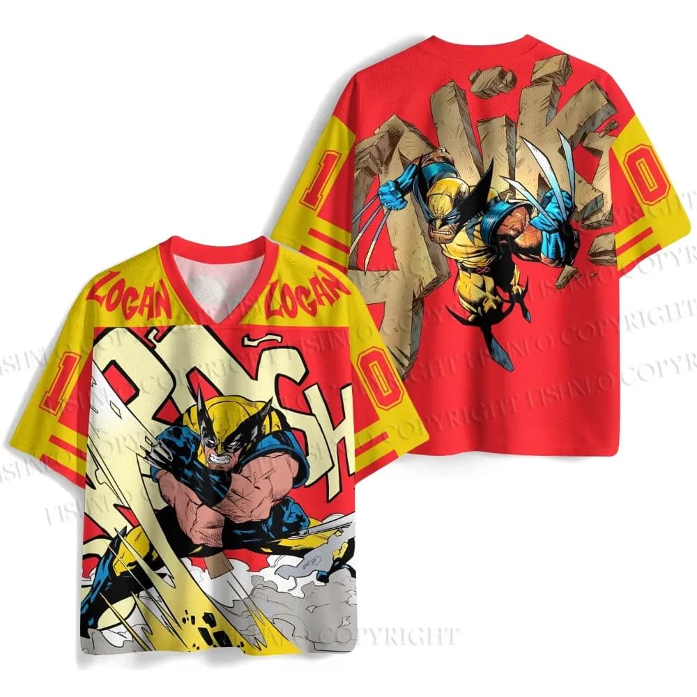 Canada Superhero Wolverine X‑Men Mesh Jersey Retro Comic Short