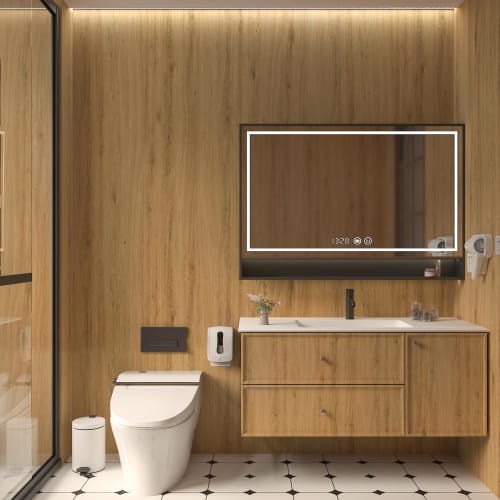 Boobest 120cm Wide X 5m Long Wood Grain Wallpaper Sticker, Brown, for Rentals, Dinoc Sheet, Bubble-Free Design, Matte, Peelable, Wood Grain Look, Desk