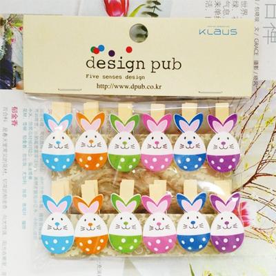 10 Pezzi Uovo Divertente di Pasqua Coniglietto Cornice per Foto Casa Asilo Negozio di Fiori Biglietto Piccole Mollette di Legno