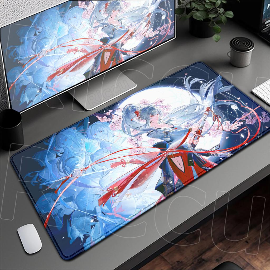 XXL Computer Non-slip Rubber Mousepad Wuthering Waves Gamer Deskmat Cute Cartoon Notebook Rug Hiyuki Keyboard Gaming Accessories