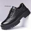 Hot Men Casual Shoes Lace Up British Style Thick Sole Oxfords High Quality Derby Shoes Fashion Breathable Outdoor Shoes For Male