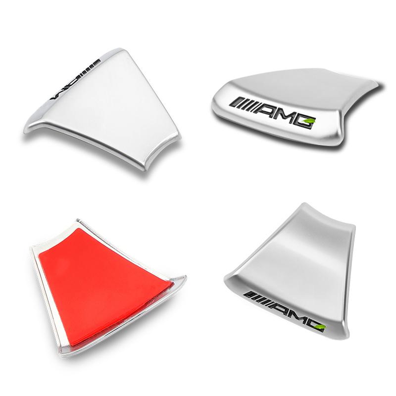 1Pcs Aluminium Alloy Car Steering Wheel Stickers Styling Accessories For Benz AMG W201 W124 W176 W204 W205 W203 W212 W211 W126