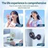 NEW 5 Speed Handheld Mini Fan & Sucker Foldable Portable Neck Hanging Rechargeable Fan Display For Desk Bathroom Gym Home Office