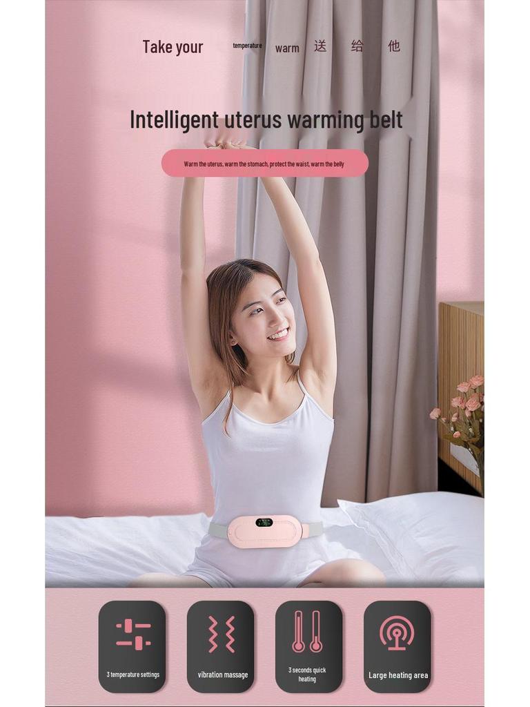 Cross-Border Digital Heating Waist Belt for Menstrual Relief with Vibration and Lumbar Support