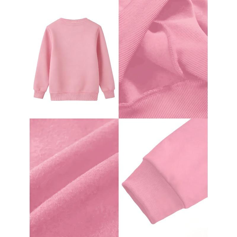 Kids Sweatshirt Round Neck Sweatshirt with Fashionable Print, a Versatile Top
