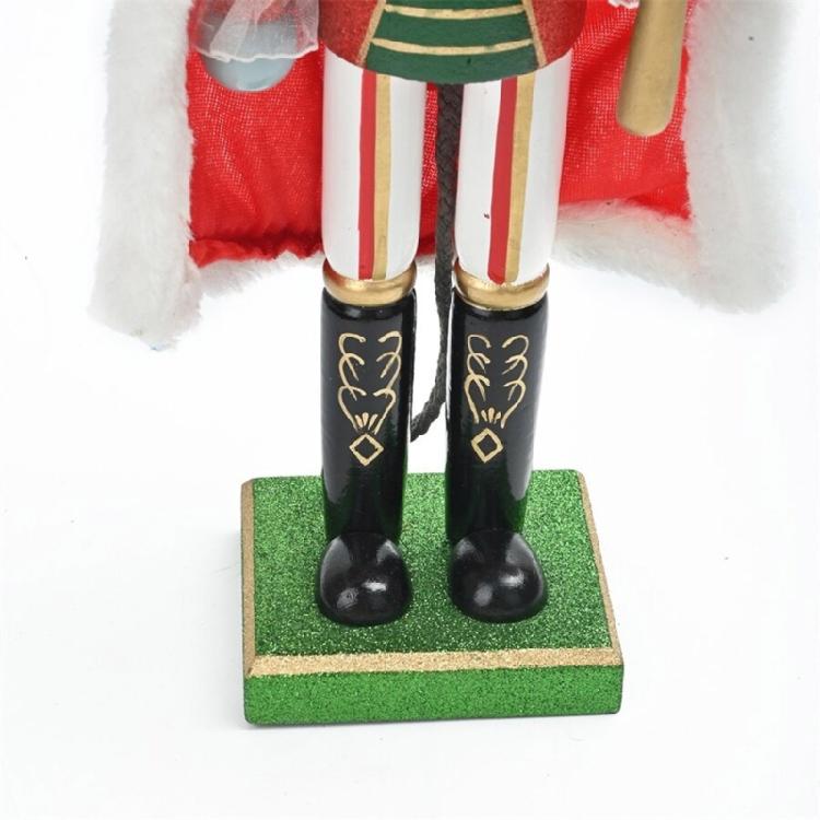 Wood Nutcrackers Figurine 38cm Christmas Mouse King Puppet Toy Home Tabletop Book Shelves Ornament Seasonal Decoration
