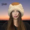 Fuzzy Skull Cap Cat Ear Sherpa Fleece Hat for Women, Windproof Winter Protection Comfortable Hat, Thick Warm Outdoor Cycling Soft Lined