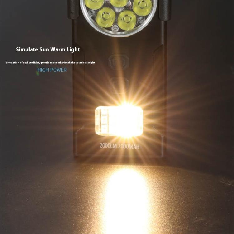 Bright 1000LM Magnetic Flashlight Double Light Sources USB C Rechargeable Work Light For Emergencies