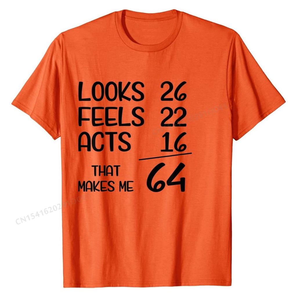 Funny 64th Birthday Gift 64 Years old Born in 1956 T-Shirt Casual Top T-shirts Tees for Men Company Cotton Summer Tshirts