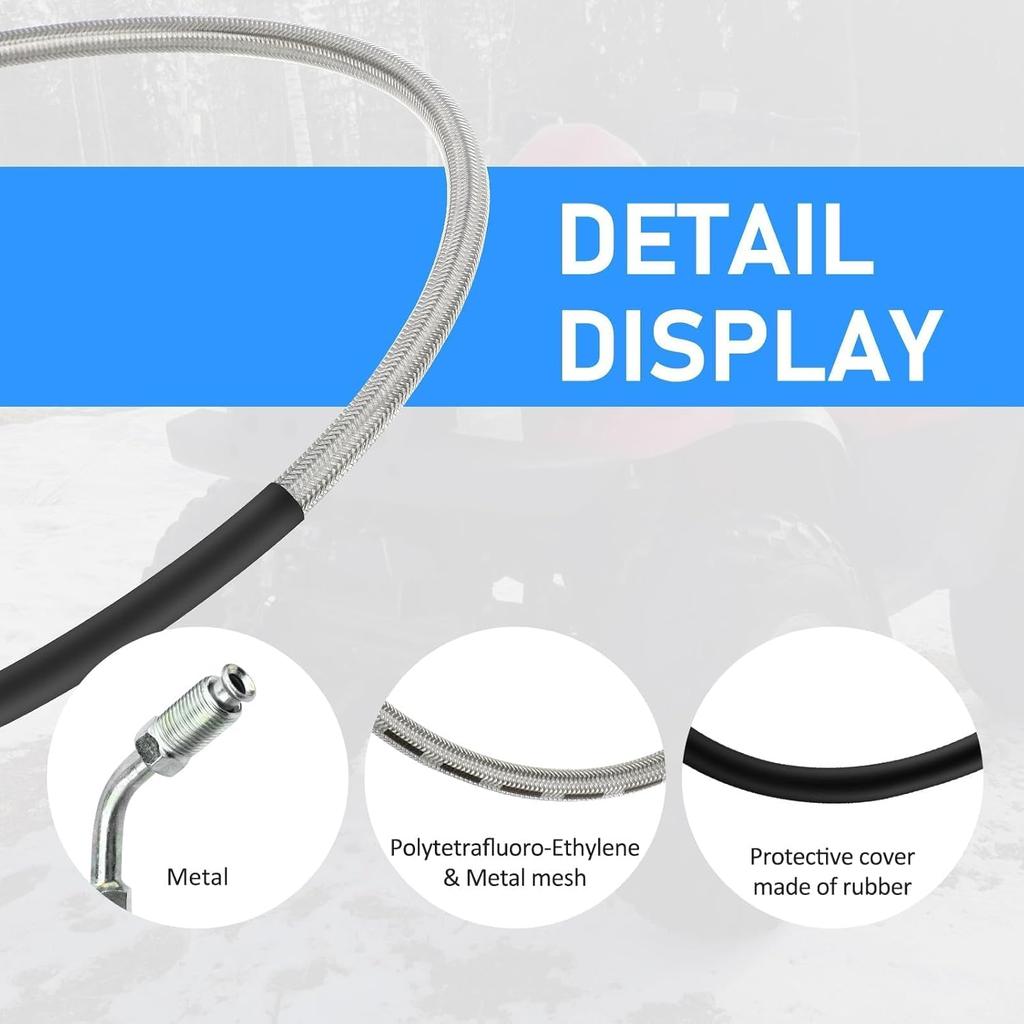 Front Left & Right Brake Hose Line For Polaris Sportsman Magnum Trail Boss Blazer Xplorer Xpress Scrambler Sport Xpediti-On Big Boss Diese-L Worker
