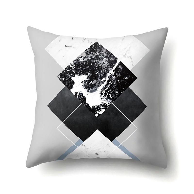 Polyester Pillow Case Automobile Decoration Home Printed Pillow Case Waist Cushion Cover Car Cushion Head Cushion Cover