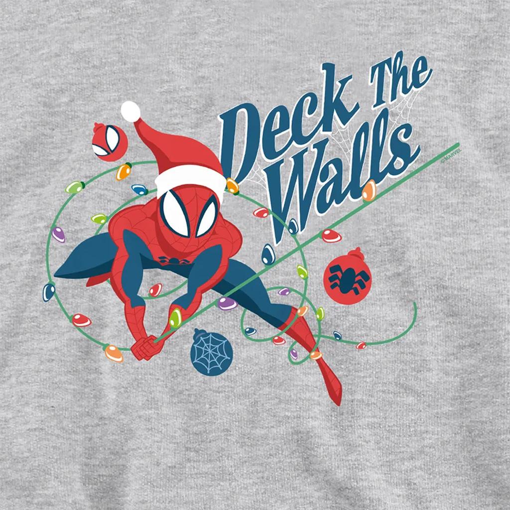 Spider-Man Childrens/Kids Deck The Walls Heather Pull Over Hoodie