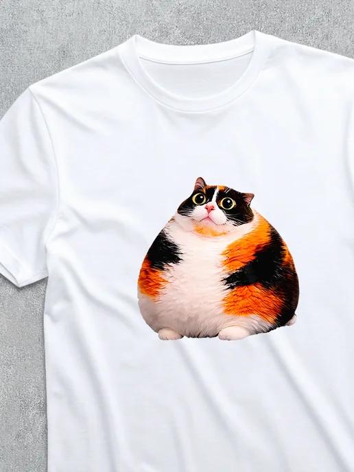 T-shirt with Cat-ness meme print (yellow eyes) M