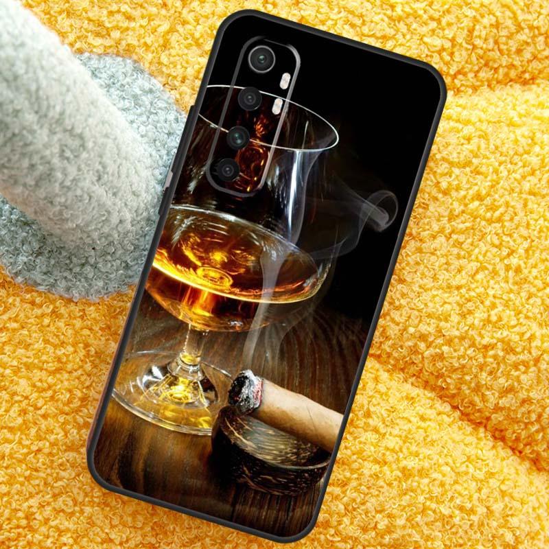 Cigar Whiskey Ice Drink Case For Xiaomi 15T 14T 13T 14 15 Ultra 17 Pro Max Cover For POCO F8 F7 F5 F6 X5 X6 X7 Pro