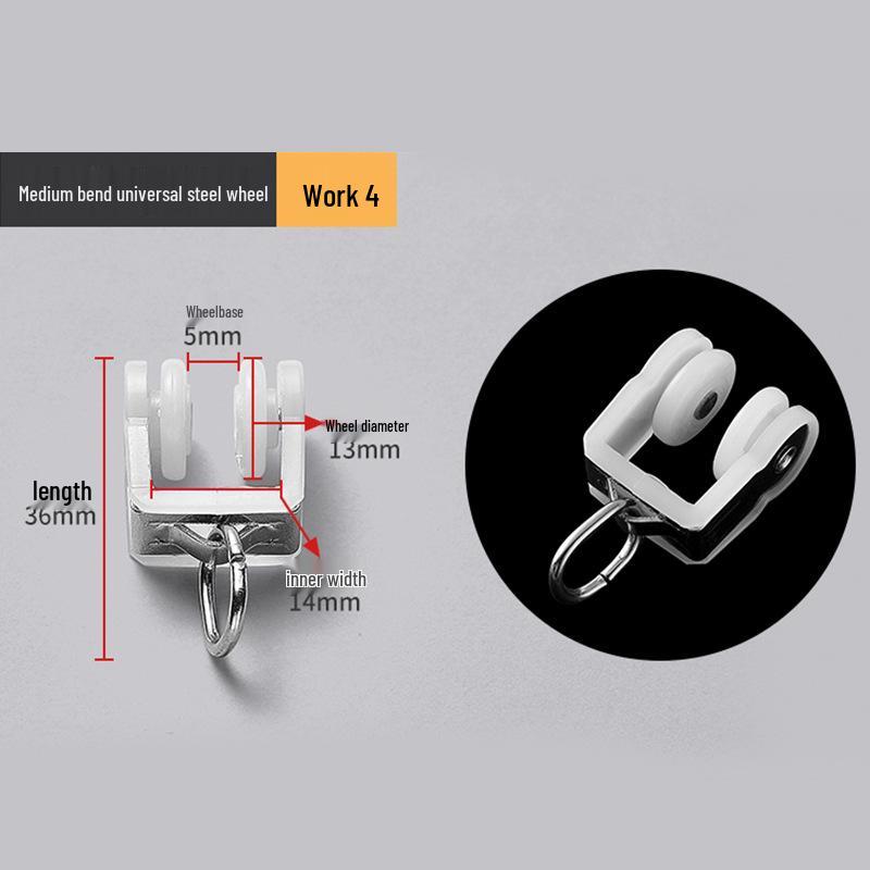 Curtain Track Pulley Hook Accessories for Old-Fashioned Curved Track Rails