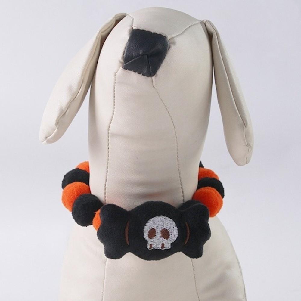 Adjustable Rope Orange Dog Collar Soft Cat Collar Cute Halloween Pet Collar Party