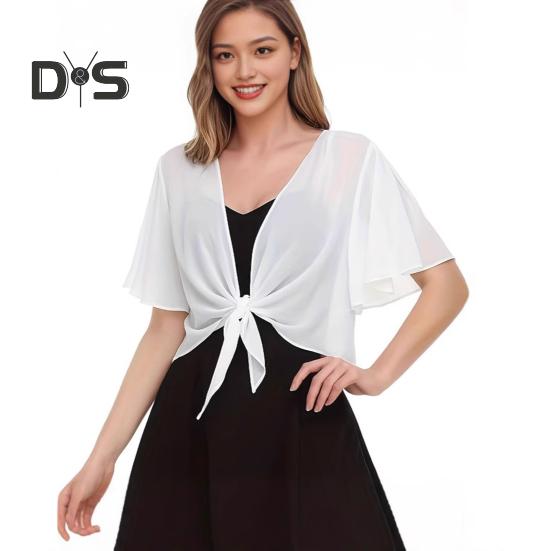 Women Cape Type Tops Solid Color Lace-up Sun Protection Shirt Thin Breathable UV Sun Protection Clothing