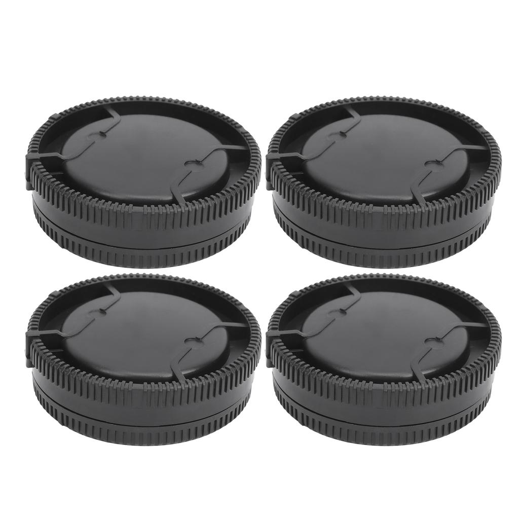 4Pcs Lens Rear Cover Body Front Cover Set for Sony A Mount Lens Camera Body Black