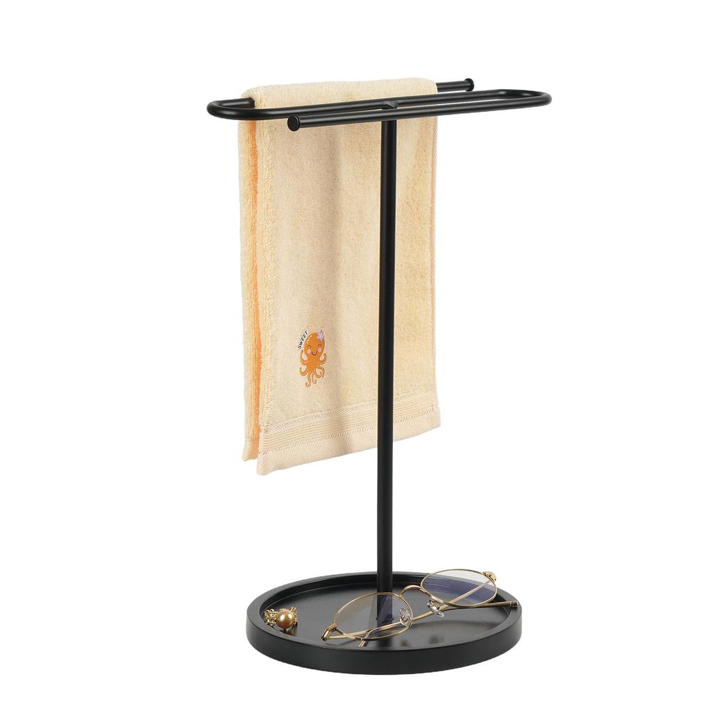 Hand Towel Stand for Bathroom S Shape Towel Holder Stand Holds 2 Towels Metal Standing Countertop Towel Stand for Bathroom