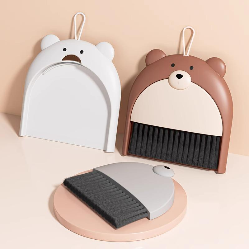 Children's Cartoon Mini Folding Broom and Dustpan Set for Home