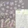 Silver White Snowflake Rhinestone Star Love Lace Winter Chic Snow Shiny Chic Delicate 5D Nail Art Stickers Manicure Decals