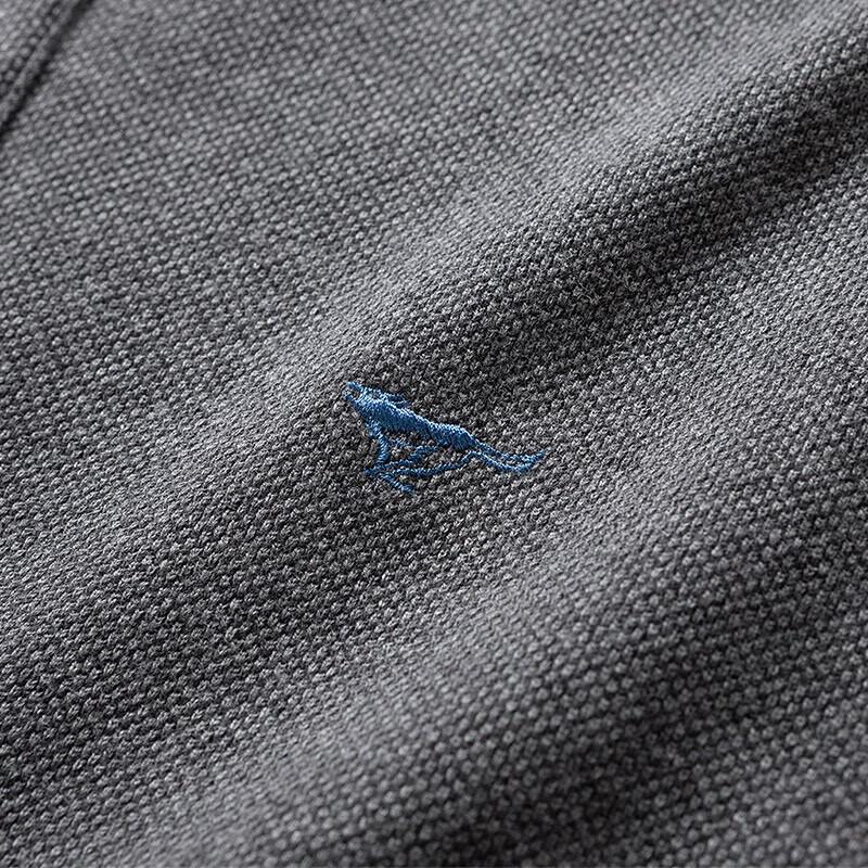 Septwolves Men's Pure Cotton Long-Sleeved Polo Shirt