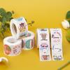 38mm Large Decorative Five-Star Round Sticker Roll - Colorful Self-Adhesive Promotional Gift Item.