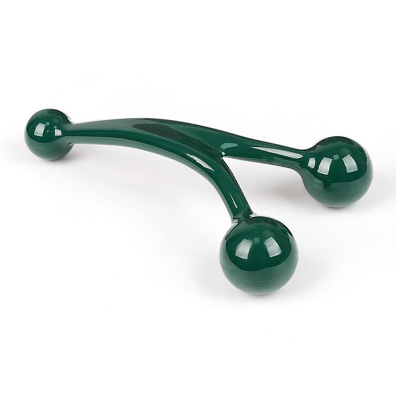 

1 шт. Ручной массажер с 3 шариковыми головками - Эргономичный дизайн, подходит для плеч, шеи и стоп - Прочный пластик снимает мышечное