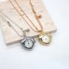 Punk Mode Herz Uhr Anhänger Doppellagige Halskette für Männer und Frauen Nischen Kreative Schlüsselbein Kette Mode Schmuck Geschenke