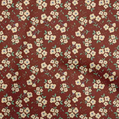 Cotton Flex Maroon Stoff Kinder Floral Quilting Supplies Print Nähstoff Meterware 40 Zoll