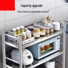 Beifu Stainless Steel 3-Tier Kitchen Storage Rack with Guardrail