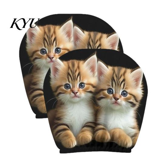 Washable Headrest Protector 2Pcs Cute Cat Car Covers, Breathable Auto Seat Funny Expressions Accessories Protectors, Stretchy Universal Interior