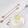 1Pcs Stainless Steel Cocktail Bar Stirrer Swizzle Stick Dual Head Mixing Spoon Wine Stirring Rod Practical