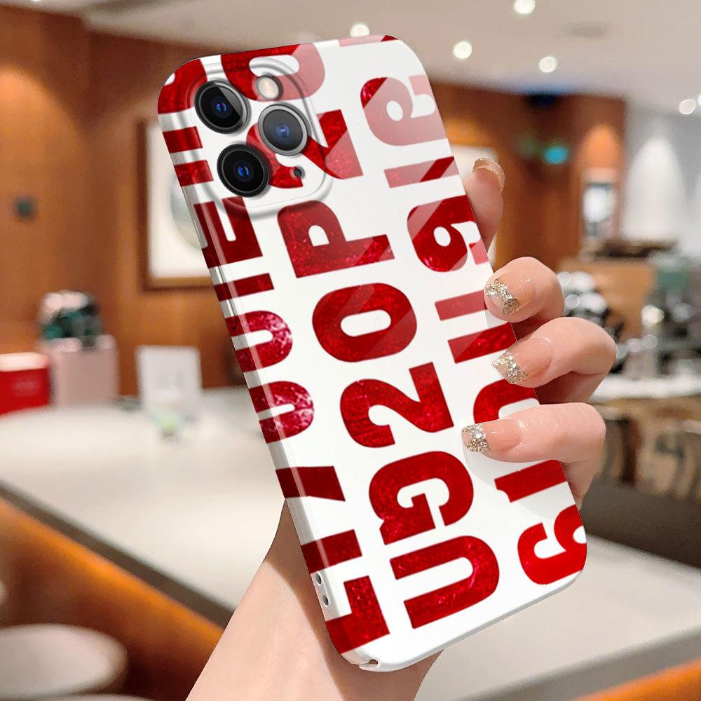 Moda Sert Telefon Kılıfı iPhone 14 13 Mini 12 Pro Max 7 8 SE XR Samsung Galaxy S23 S22 A53 A04S M11 Ultra Ince Darbeye Dayanıklı Kapak Kılıfları Coque