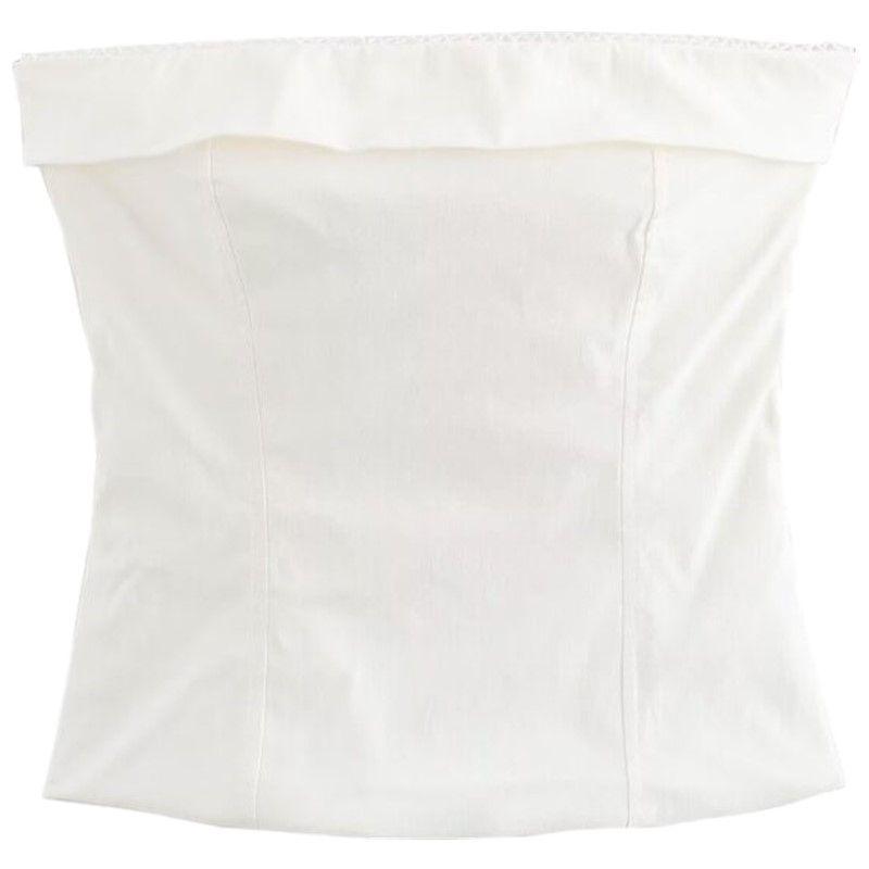 

Fashion Style 2024 Autumn New Arrival Women s Stylish Bandeau Slim-Fit Easy Matching Sling Short Tops 5644806 White L