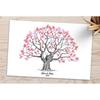 Fingerprint Tree Canvas Alternative Canvas Wedding Guest Book Fingerprint Tree Waterproof Creative DIY Sign-In Book for Party