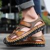 Summer Men's Sandals Fashion Men Casual Shoes Design Beach Men Shoes Genuine Leather Sandals Man Sandals Big Size