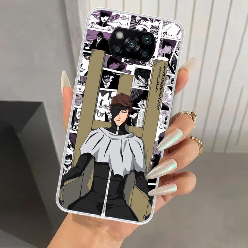 Bleach Aizen Sousuke Phone Case for Xiaomi Poco X5 X6 X7 Pro F7 Ultra M7 Redmi 15 15C 13 13C 12 12C 10 10A 10C 9 9A 9C 9T Shell