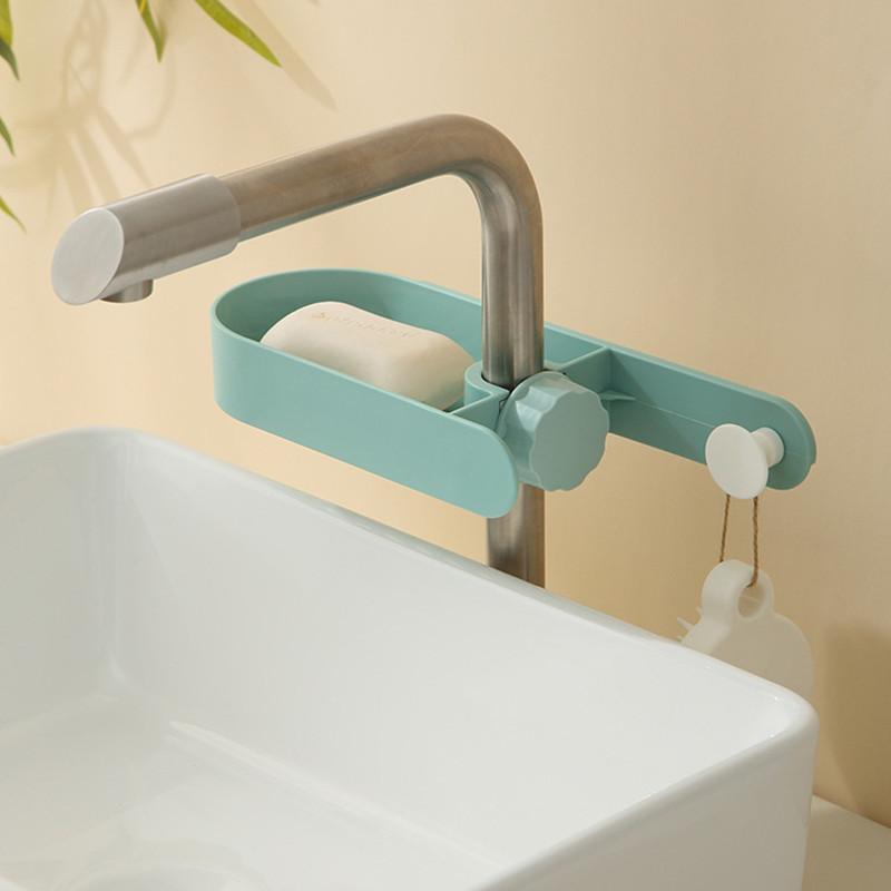 Nail-free Multifunction Faucet Rack Shelf Rag Sponge Brush Drain Sink Storage Shelf Home Kitchen Household Organizer Accessorie