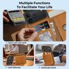 Apple 17 Pro Max Magnetischer Kartenhalter Ständer Lederhülle - Sturzsicheres Schutz-iPhone 16 Cover mit Kartenschlitz