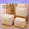 Cotton Linen Storage Bag With Zipper For Bedroom Closet Organization