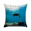Seascape Theme Decorative Pillow Case Letter Beach Ocean Animals and Plants Home Hotel Living Room Sofa Cushion Cover