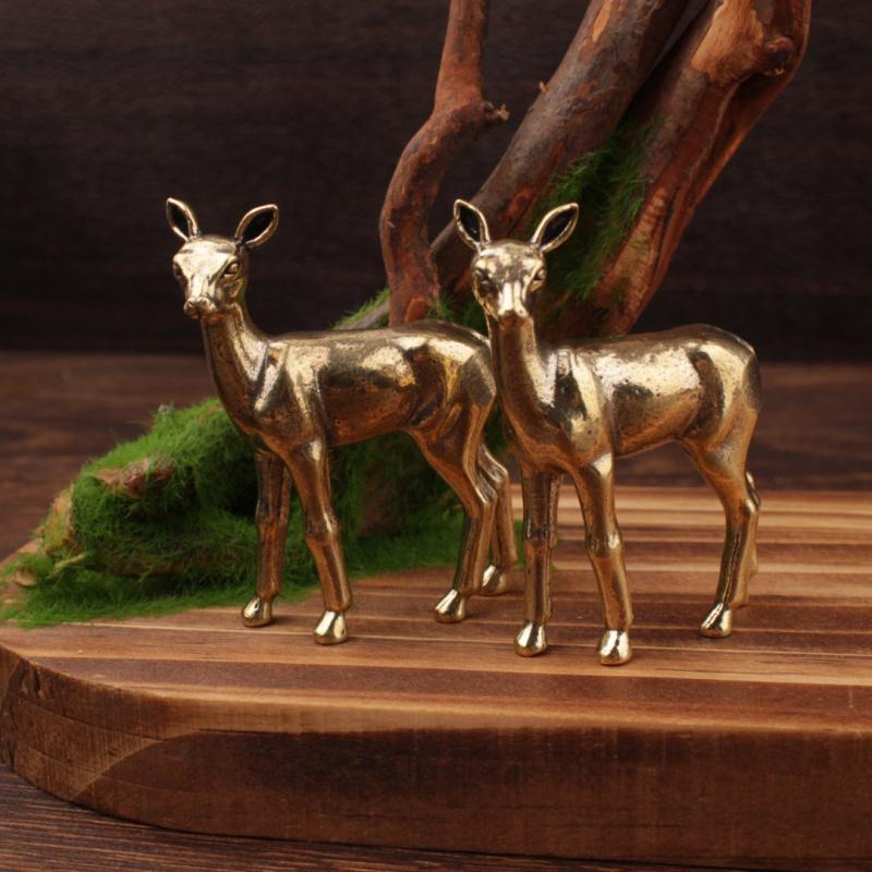 Solid Plum Blossom Deer Reindeer Craft Brass Cross-Border Hot Selling Ornament