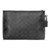 New COACH Pouch Coated Canvas With Smooth Leather Wrist Bag Clutch Tubas Men's Charcoal Black Monogram 39763-N3A