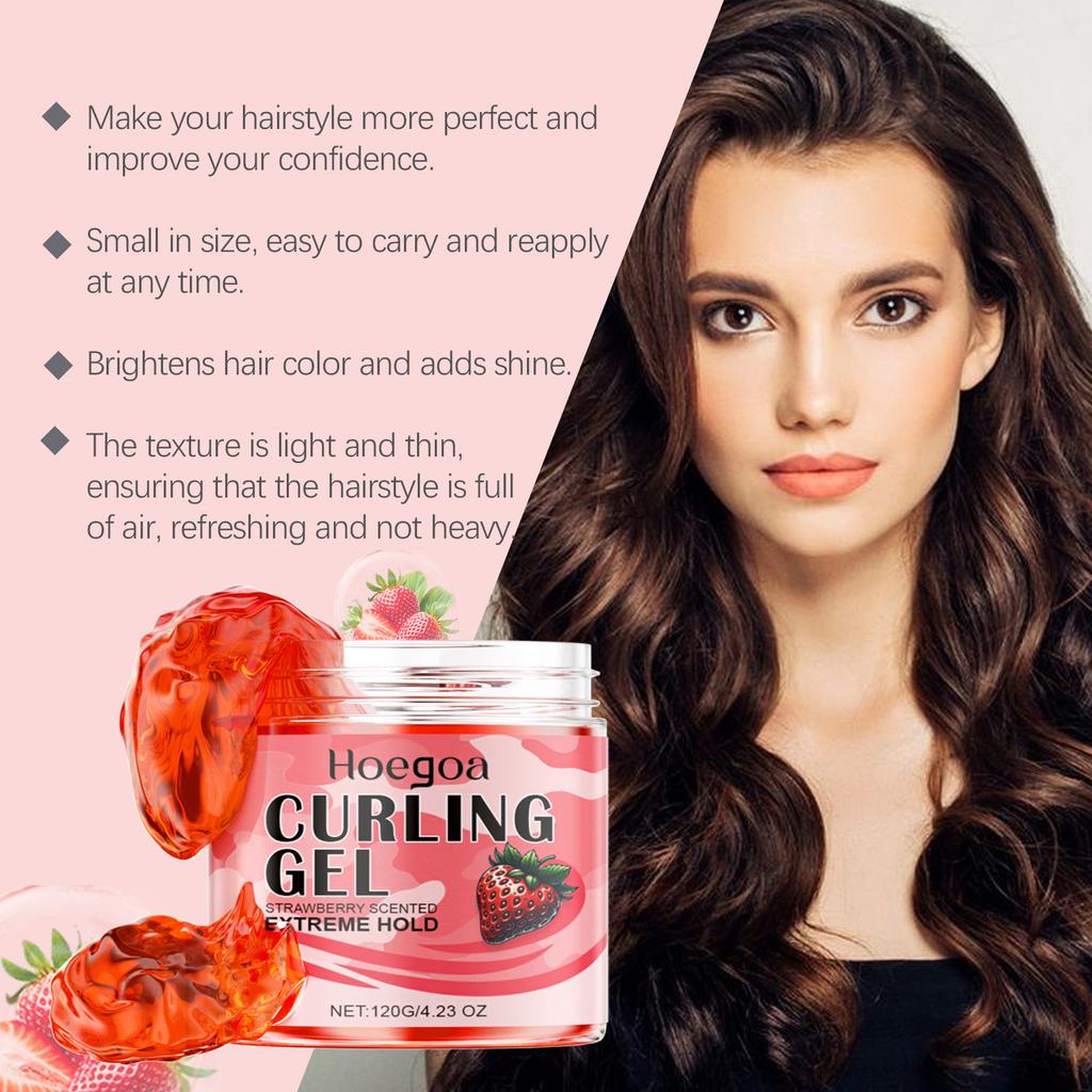 Curling Defining Cream Prevent Hair Breakage Repairs Damage Scalp Curly Control Lock Hydrating Add Shine Strawberry Styling Gel