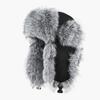 Faux Mink Fleece-lined Winter Beanie Hat Men Women Warm Ear-Protective Outdoor Cap With Long Plush Fur One Size