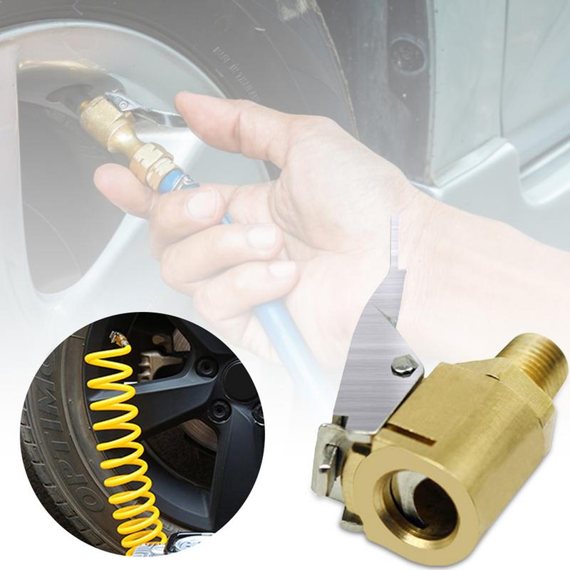 Car Tire Air Chuck Inflator Pump Valve Connector Clip-on Adapter Car Brass 8mm Tyre Wheel Valve For Inflatable Pump Dropship